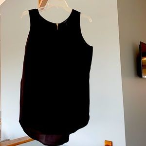 Ann Taylor Black zipper shell